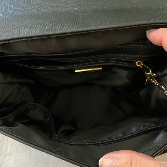 Dune London Black Faux Leather Python Snake Satchel Top Handle Crossbody Bag - Picture 8 of 16